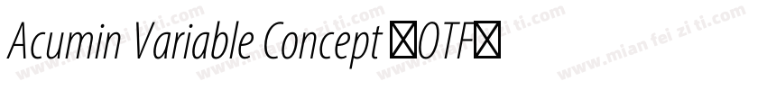 Acumin Variable Concept (OTF) Extra字体转换